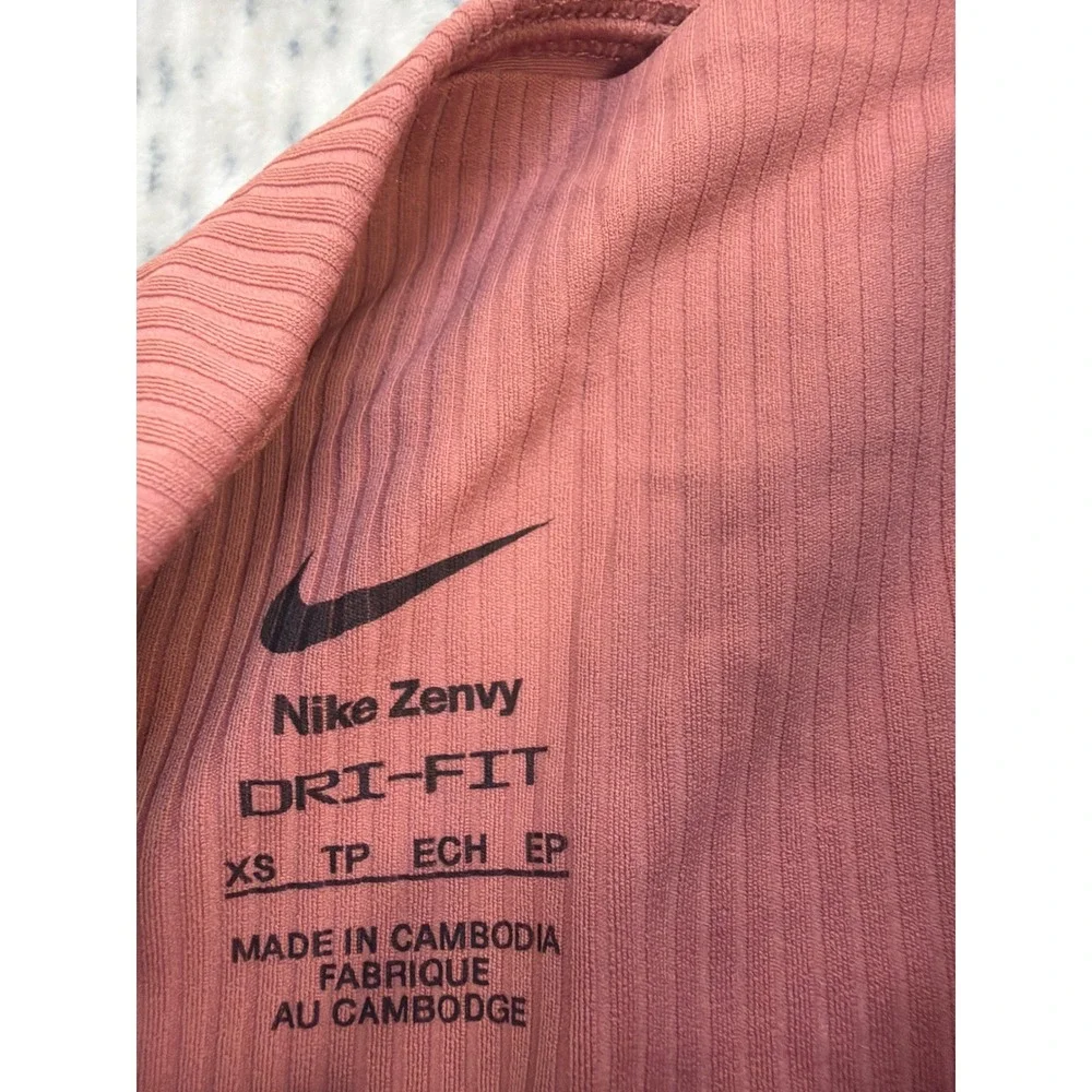 Nike Zenvy Dri-FIT Ribbed High Rise 7/8 Leggings‎ Rust Pink HF1443-634 Mens XS